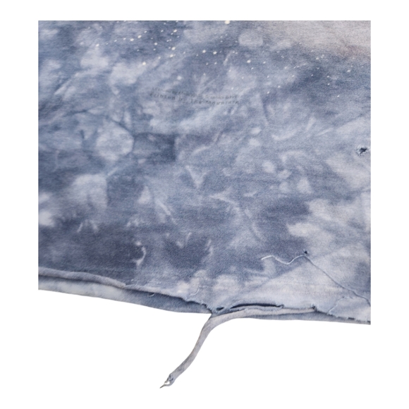 Thrashed 1997 Vintage The Mountain Howling Wolf Tie Dye Tee Ripped Large Moon - Picture 6 of 11